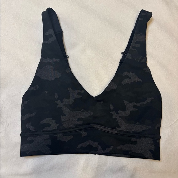 Fabletics Black and Gray Camo Sports Bra - Picture 2 of 5